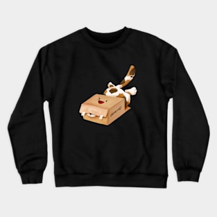 Cat loves box Crewneck Sweatshirt